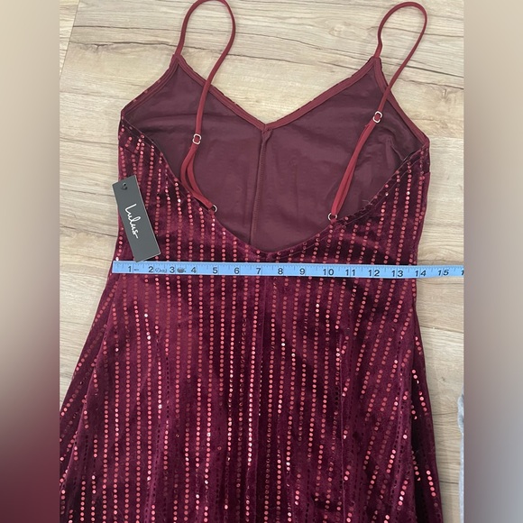 Lulus Maroon/Burgundy Sequin Maxi M NWT Holiday - Picture 4 of 5